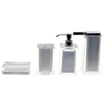 Gedy RA200-73 Silver Finish Accessory Set Crafted of Thermoplastic Resins